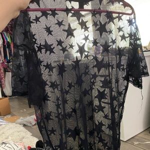 forever 21 star mesh see through shirt